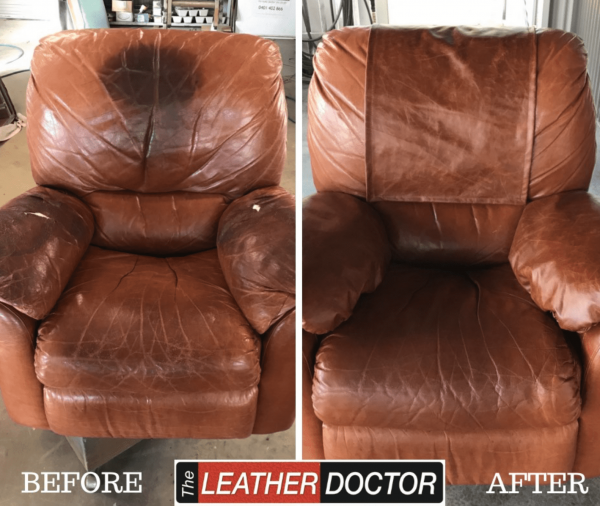 repairing leather with stains